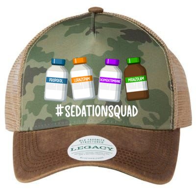 Sedation Squad Trauma Icu Nurse Trauma Intensive Care Unit Gift Legacy Tie Dye Trucker Hat