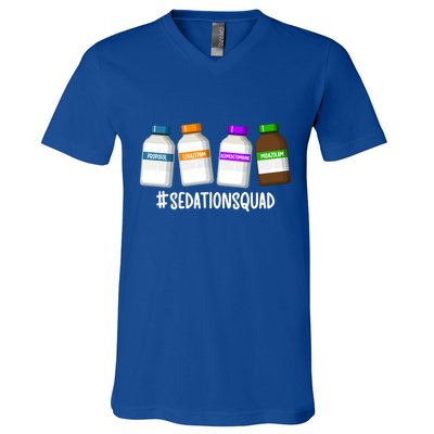 Sedation Squad Trauma Icu Nurse Trauma Intensive Care Unit Gift V-Neck T-Shirt