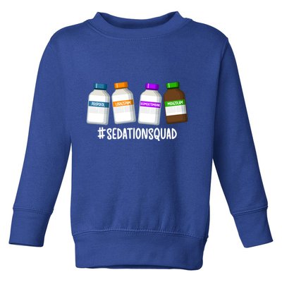 Sedation Squad Trauma Icu Nurse Trauma Intensive Care Unit Gift Toddler Sweatshirt