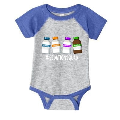 Sedation Squad Trauma Icu Nurse Trauma Intensive Care Unit Gift Infant Baby Jersey Bodysuit