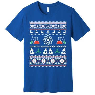 Science Scientist Ugly Sweater Funny Christmas Great Gift Premium T-Shirt