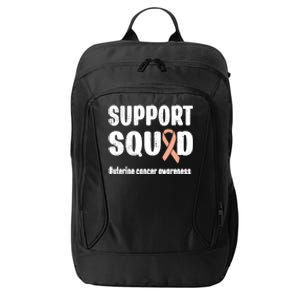 Support Squad Uterine Cancer Warrior Endometrial Cancer Meaningful Gift City Backpack