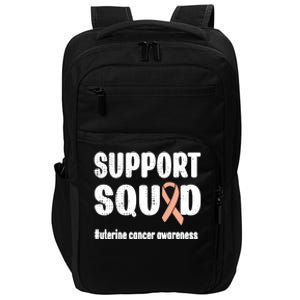 Support Squad Uterine Cancer Warrior Endometrial Cancer Meaningful Gift Impact Tech Backpack