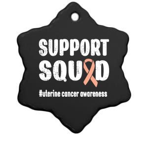 Support Squad Uterine Cancer Warrior Endometrial Cancer Meaningful Gift Ceramic Star Ornament