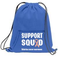 Support Squad Uterine Cancer Warrior Endometrial Cancer Meaningful Gift Sweatshirt Cinch Pack Bag