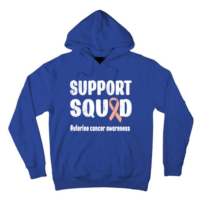 Support Squad Uterine Cancer Warrior Endometrial Cancer Meaningful Gift Tall Hoodie