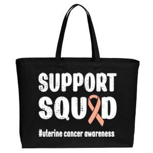 Support Squad Uterine Cancer Warrior Endometrial Cancer Meaningful Gift Cotton Canvas Jumbo Tote