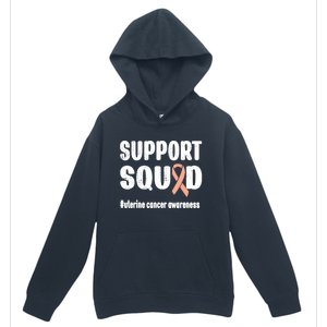 Support Squad Uterine Cancer Warrior Endometrial Cancer Meaningful Gift Urban Pullover Hoodie