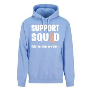 Support Squad Uterine Cancer Warrior Endometrial Cancer Meaningful Gift Unisex Surf Hoodie