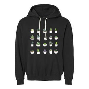 Succulents Garment-Dyed Fleece Hoodie