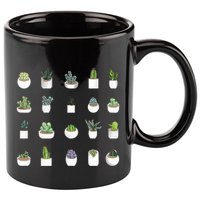 Succulents 11oz C Handle Ceramic Mug