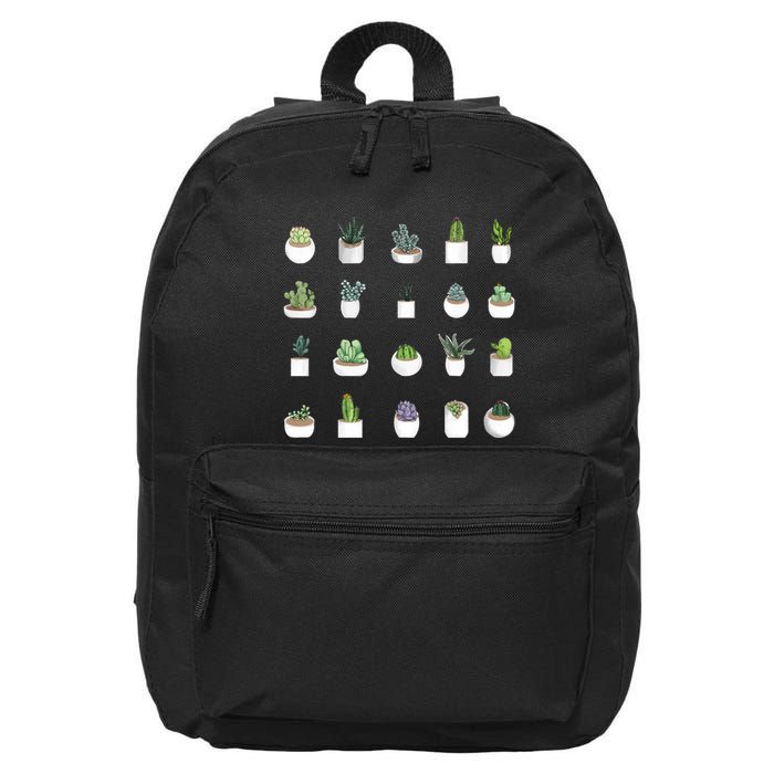 Succulents 16 in Basic Backpack