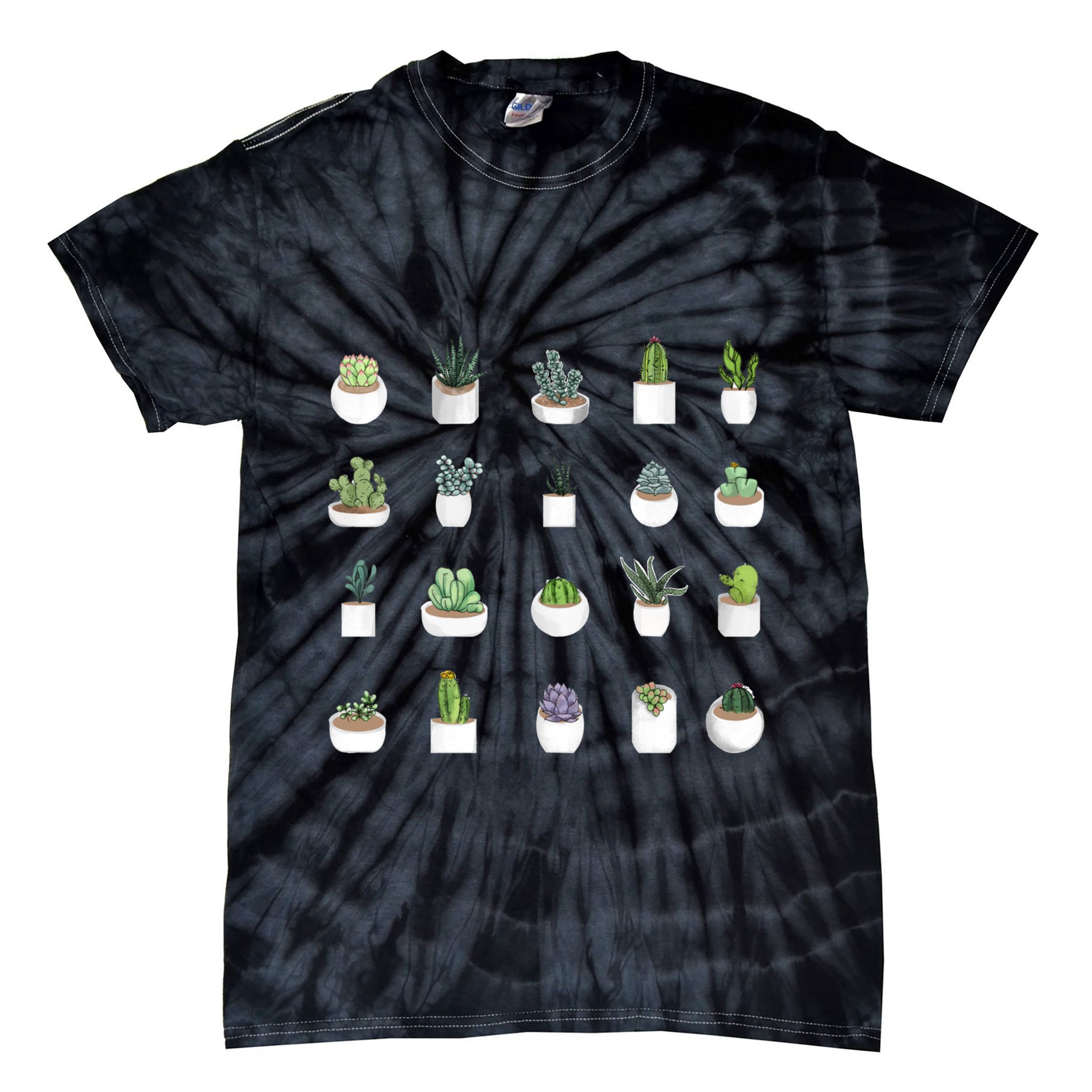Succulents Tie-Dye T-Shirt