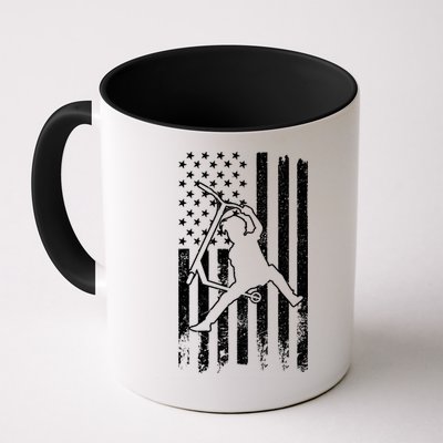 Scooter Stunt Us Flag Retro Scooter Boy Mug