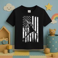 Scooter Stunt Us Flag Retro Scooter Boy Toddler T-Shirt