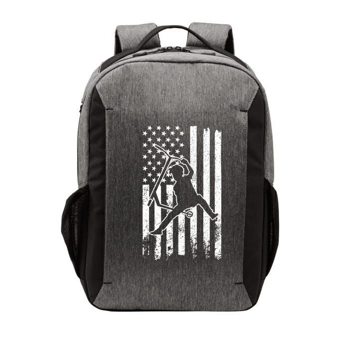 Scooter Stunt Us Flag Retro Scooter Boy Vector Backpack