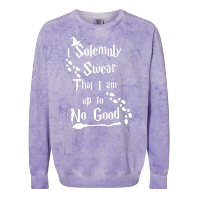 Solemnly Swear Up To No Good Colorblast Crewneck Sweatshirt