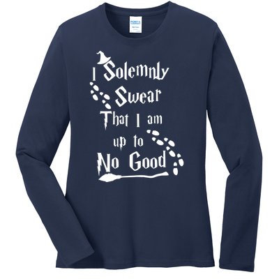 Solemnly Swear Up To No Good Ladies Long Sleeve Shirt