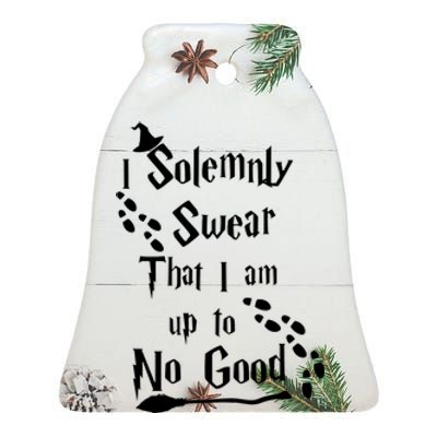 Solemnly Swear Up To No Good Ceramic Bell Ornament