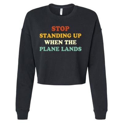 Stop Standing Up When The Plane Lands Cropped Pullover Crew