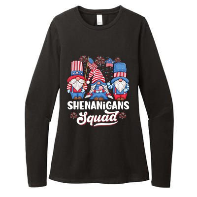 Shenanigans Squad Usa Independence Day 4th Of July Gnomes Funny Gift Womens CVC Long Sleeve Shirt