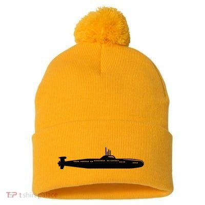 Submarine Pom Pom 12in Knit Beanie