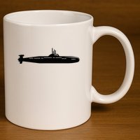 Submarine 11oz C Handle Ceramic Mug