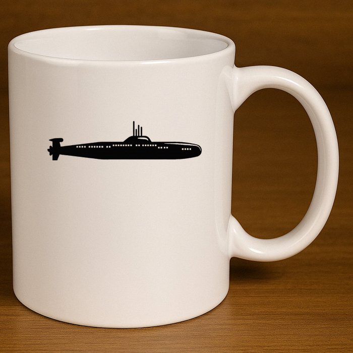 Submarine 11oz C Handle Ceramic Mug