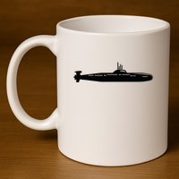 Submarine 11oz C Handle Ceramic Mug