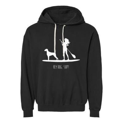 SUP Stand Up Paddle Board with Dog Garment-Dyed Fleece Hoodie