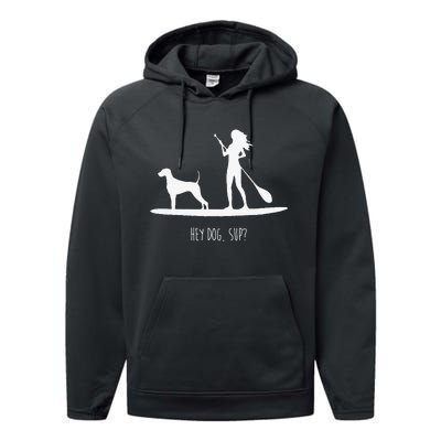 SUP Stand Up Paddle Board with Dog Performance Fleece Hoodie