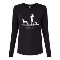 SUP Stand Up Paddle Board with Dog Womens Cotton Relaxed Long Sleeve T-Shirt