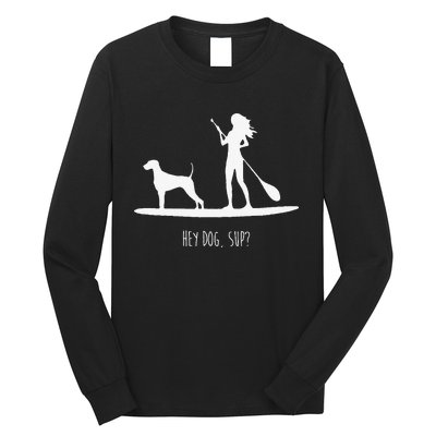 SUP Stand Up Paddle Board with Dog Long Sleeve Shirt