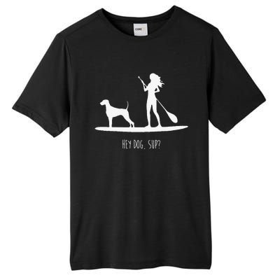 SUP Stand Up Paddle Board with Dog Tall Fusion ChromaSoft Performance T-Shirt