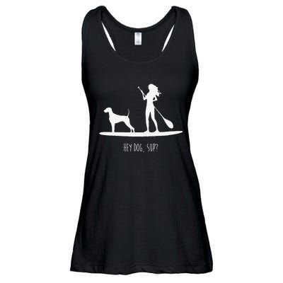 SUP Stand Up Paddle Board with Dog Ladies Essential Flowy Tank