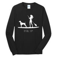 SUP Stand Up Paddle Board with Dog Tall Long Sleeve T-Shirt