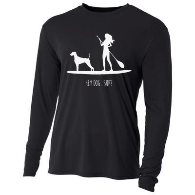 SUP Stand Up Paddle Board with Dog Cooling Performance Long Sleeve Crew