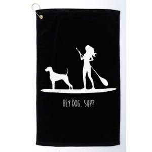 SUP Stand Up Paddle Board with Dog Platinum Collection Golf Towel