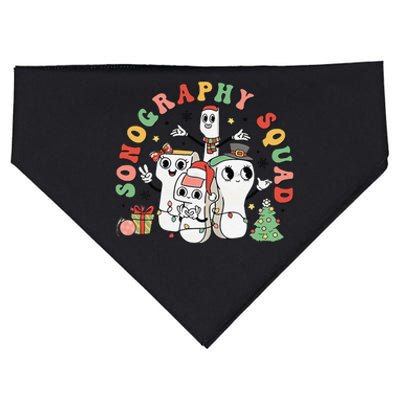 Sonography Squad Ultrasound Awareness Month Christmas USA-Made Doggie Bandana