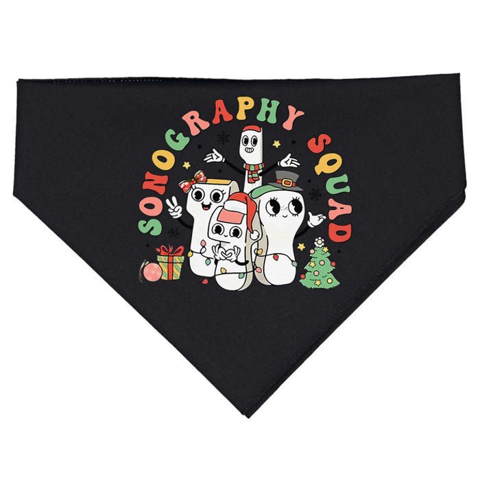 Sonography Squad Ultrasound Awareness Month Christmas USA-Made Doggie Bandana