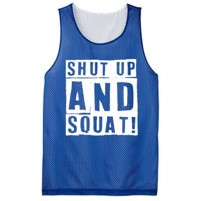 Squat Shut Up And Squat Shut And Squat Gym Rats Bodybuilders Gift Mesh Reversible Basketball Jersey Tank