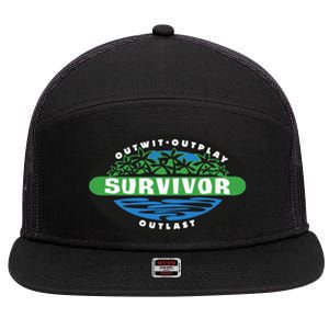 Survivor 7 Panel Mesh Trucker Snapback Hat