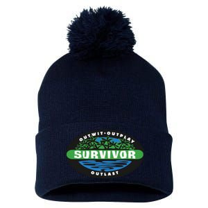 Survivor Pom Pom 12in Knit Beanie