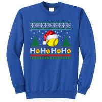 Santa Softball Ugly Christmas Sweater Softball Xmas Gift Sweatshirt