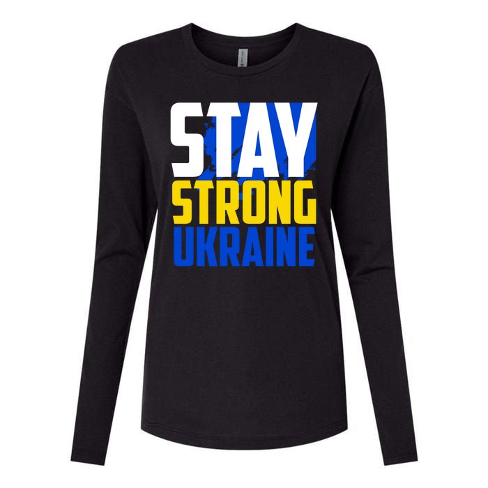 Stay Strong Ukraine Womens Cotton Relaxed Long Sleeve T-Shirt