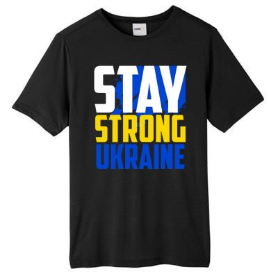 Stay Strong Ukraine Tall Fusion ChromaSoft Performance T-Shirt