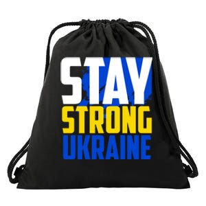 Stay Strong Ukraine Drawstring Bag