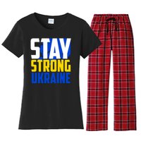 Stay Strong Ukraine Women's Flannel Pajama Set