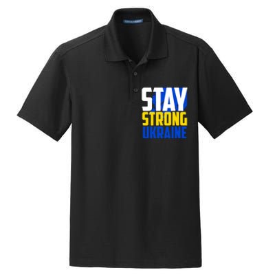 Stay Strong Ukraine Dry Zone Grid Polo