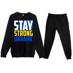 Stay Strong Ukraine Premium Crewneck Sweatsuit Set